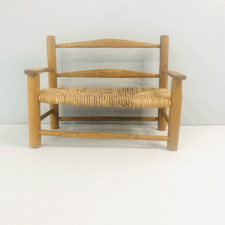 rattan woven seat chair bench