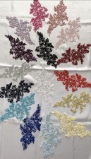 Hair Accessory.Diamante Dance Costume Applique.Stoned Hairpiece