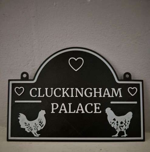 Cluckingham palace sign - palace, –