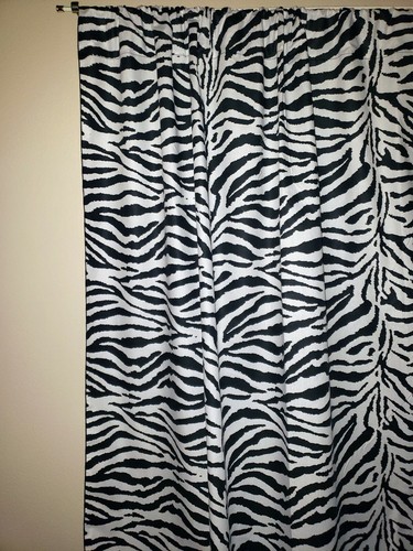 Cotton zebra print curtain - cotton,