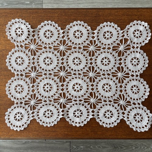 Large vintage doily tray - vintage, cloth