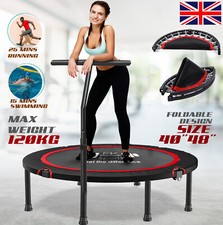 Mini Trampoline Fitness Jumper rebounder Exercise Gym Bouncer with Handle 40/48"