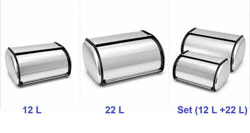 Bread bin roll - bin, stainless
