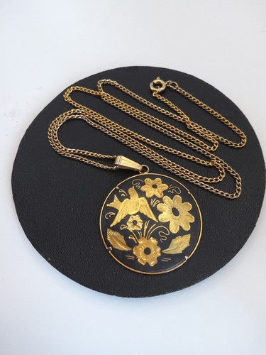 Vintage gold tone damascene - gold,