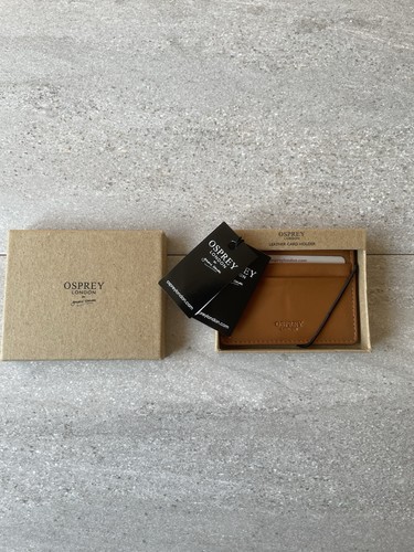 Osprey tan leather card holder - osprey,