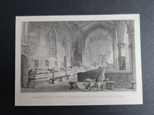 Antique 1833 print - Aisle of