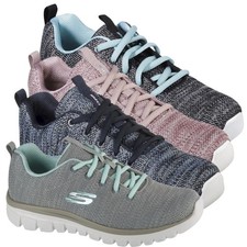 Womens Skechers Gracefull Twisted Fortune Casual Walking Trainers Sizes 3 to 8
