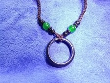 Blue Sandstone Ring Pendant