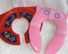 2 x Toddler Toilet Training Seat Folding Potty Kids Child Portable Travel Cover