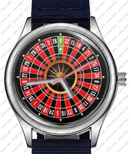 Casino Roulette Wheel Trendy 38mm Face Wrist Watch