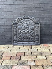 Reclaimed Vintage Cast Iron Fire Back Inglenook
