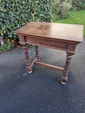 Victorian Pitch Pine Gothic  Church Side Table For restoration