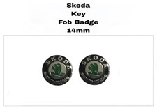 2x Skoda Key Fob Badge 14mm