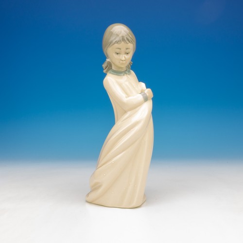 Lladro nao porcelain girl - porcelain,