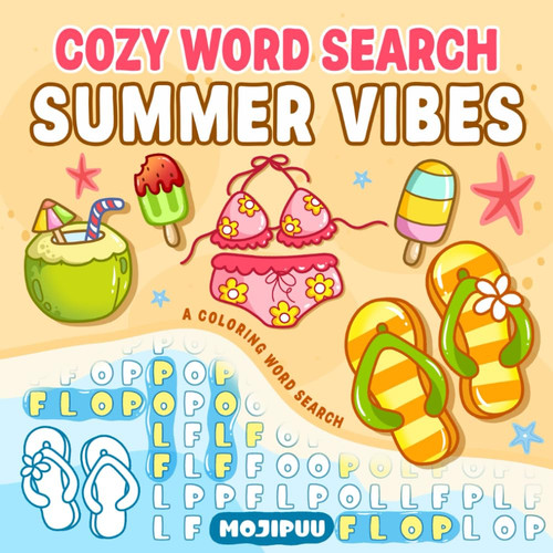Cozy word search summer vibes - search,