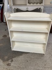 Vintage Remploy White Painted Wood Bookcase Shelving Unit 76 cm wide x 89cm high