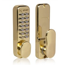 XFORT Keyless Digital Door Lock – 4–7 Digit Code, Easy Installation - Brass