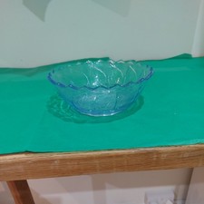 Art deco blue glass - blue, &