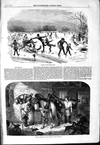 Original old antique print - old,