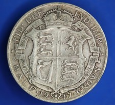 1917 George V 92.5% Silver Half Crown 2/6 coin        [33527]