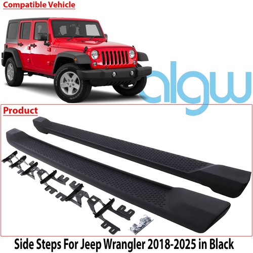 Black running board side steps - black,