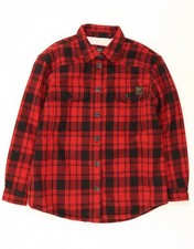 SUPERDRY Womens Lumberjack  Flannel Shirt UK 14 Large  Red Check Wool CK12
