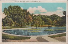 Lake In Wilcox Park Westerly Rhode Island RI Postcard