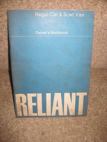 Reliant regal car cwt van - reliant,