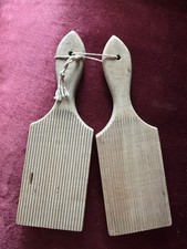 Pair of Vintage Rustic Wooden Butter Paddles ( Bx 2)
