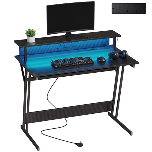 Homcom led gaming desk - homcom,