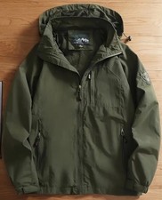 Outdoor Khaki Fleece Lined Coat Sz -S -Sherpa Trucker Fishing Warm Work Jackets