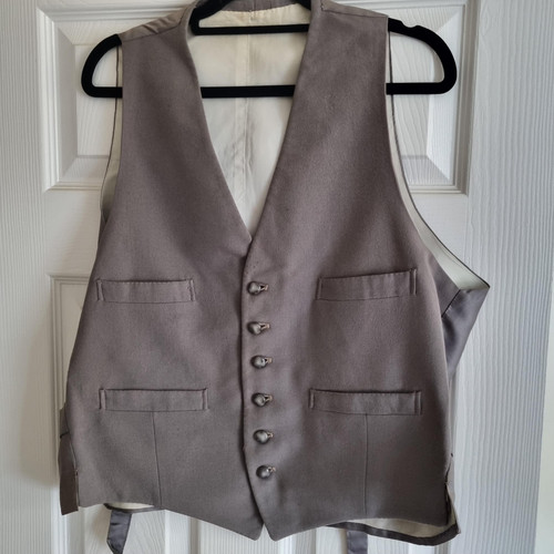Vintage grey mans waistcoat - vintage,