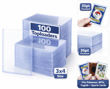 100 3x4 Toploaders for 35pt