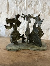 Signed C20th Solid Bronze Abstract Sculpture Antique Vintage Gallery Art