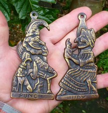 Vintage Brass Punch and Judy