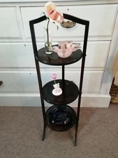 Antique Mahogany  free standing 3 tier circular cake display stand side table