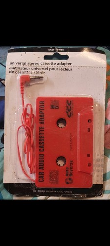 Stereo cassette adapter red - stereo,