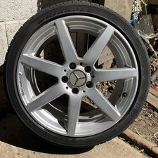 MERCEDES C220 W204 2011 REAR LEFT WHEEL ALLOY AND TYRE A2044019902