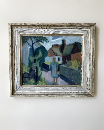 Framed vintage mid century - framed,