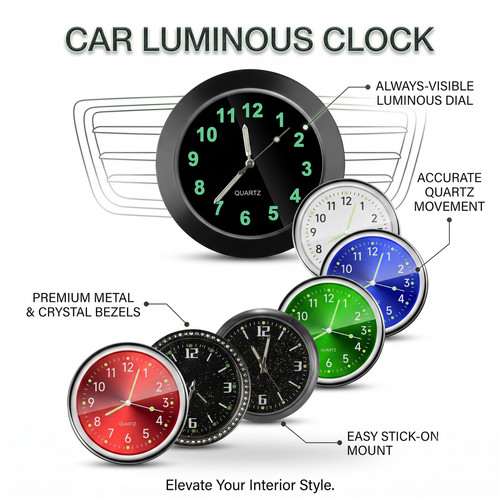 Mini car dashboard clock - 1×,