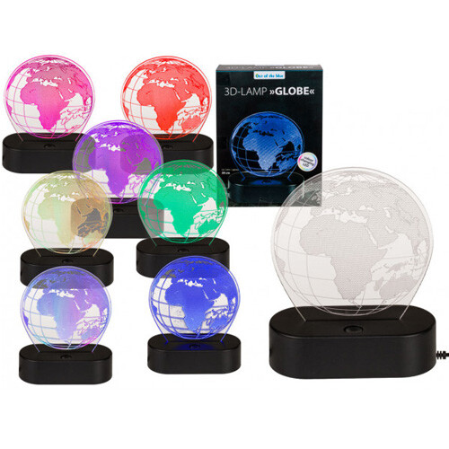 Led illuminated globe - 3d,