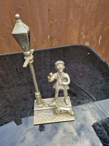 Vintage brass figurine man - brass, &