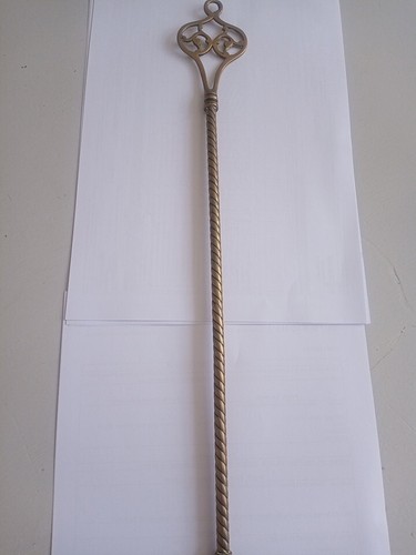 Antique brass toasting - toasting, fork