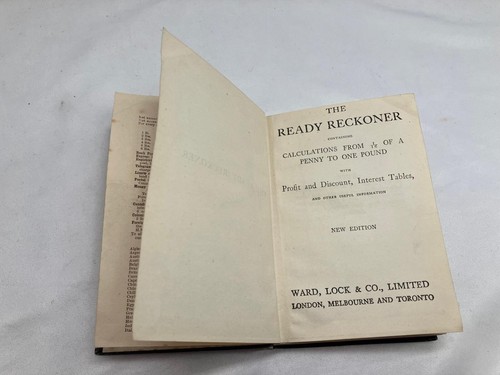 The pocket ready reckoner - pocket,