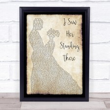 I Saw Her Standing There Man Lady Dancing Song Lyric Quote Print