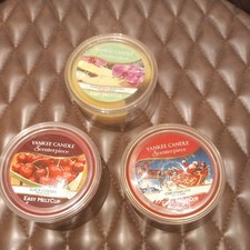 3 Yankee Candle Scenterpiece Melt Cups, black cherry, Christmas Eve & pineapple
