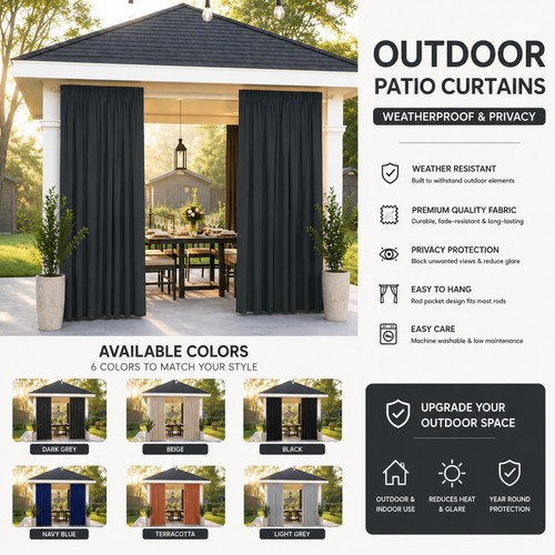 Outdoor patio curtains - outdoor,
