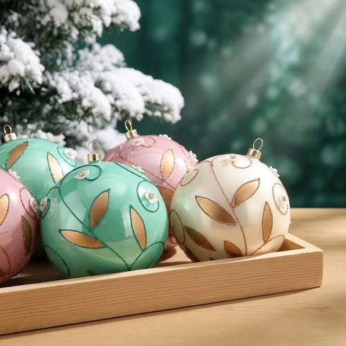 Polystyrene christmas baubles - christmas,