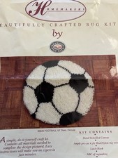 Readicut Rug Kit. Football. 18" diam Circular. Unused