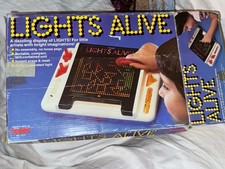 Vintage Tomy Lights Alive Tested Works Missing 1 Red Piece Drawing